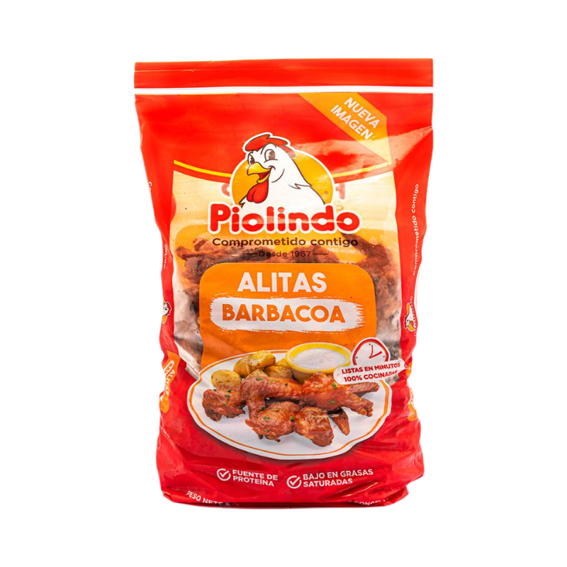 Alitas de Pollo en Barbacoa Congeladas Piolindo 10lb