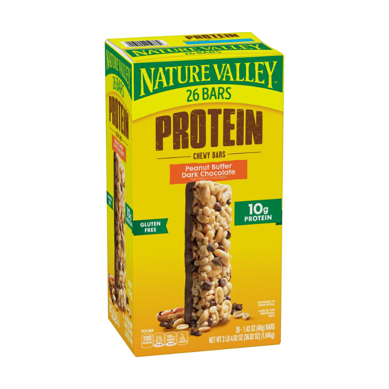 Barras de Proteína Sabor Mantequilla de Maní y Chocolate Oscuro Nature Valley 26uds