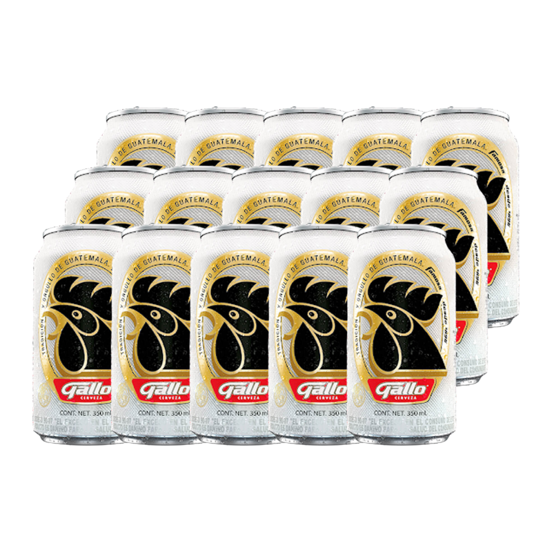 Cerveza Gallo Lata 355ml  (Paquetón 15Pack)