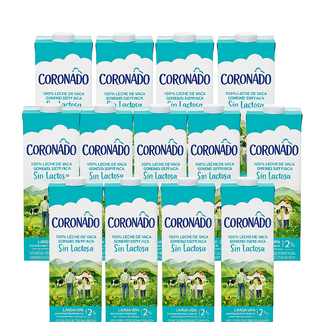 Leche Coronado Sin Lactosa 1L (12Pack)