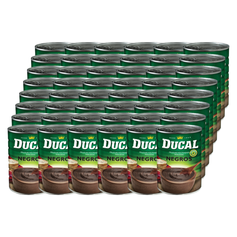 Frijoles Negros Volteados Enlatados Ducal Lata 298g (48Pack)