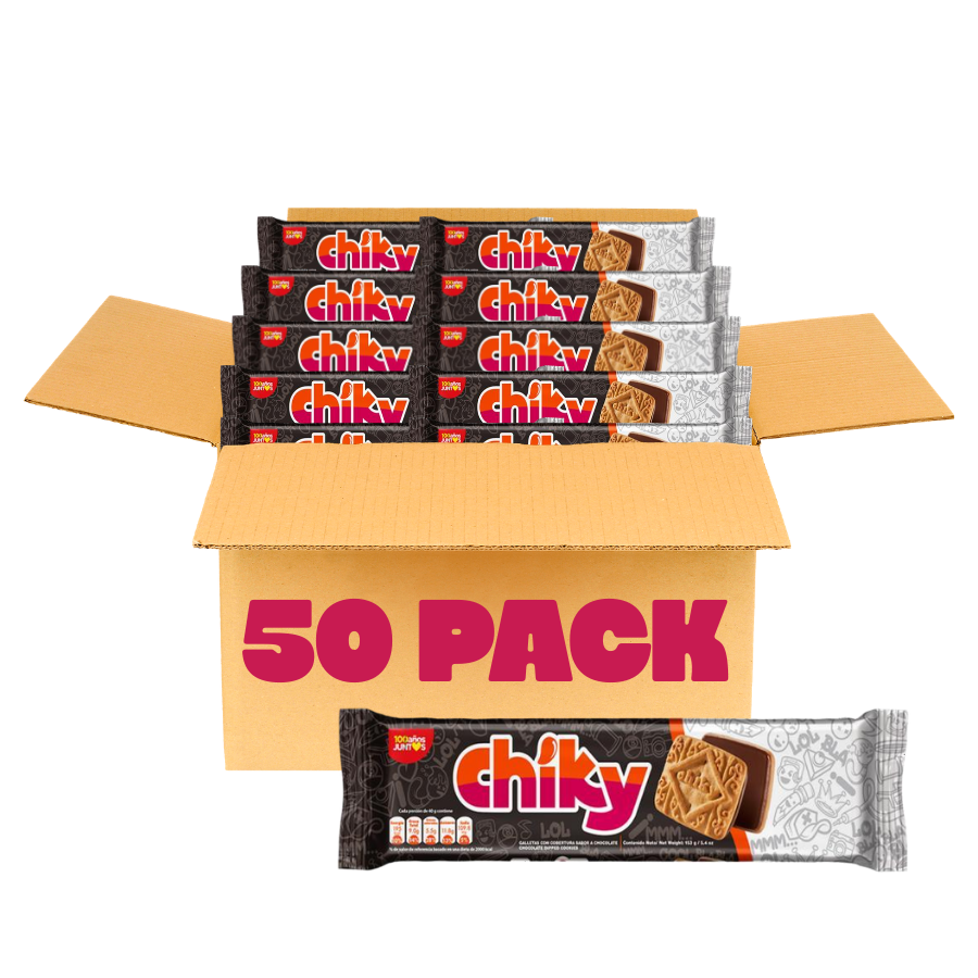 Galletas Cubiertas de Chocolate Chiky Tubo 153g (50Pack)