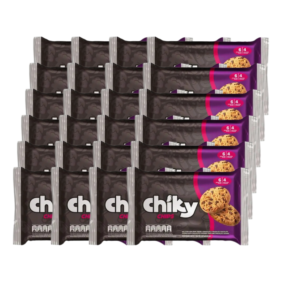 Galletas con Chispas de Chocolate Chiky Chips 6uds (24Pack)