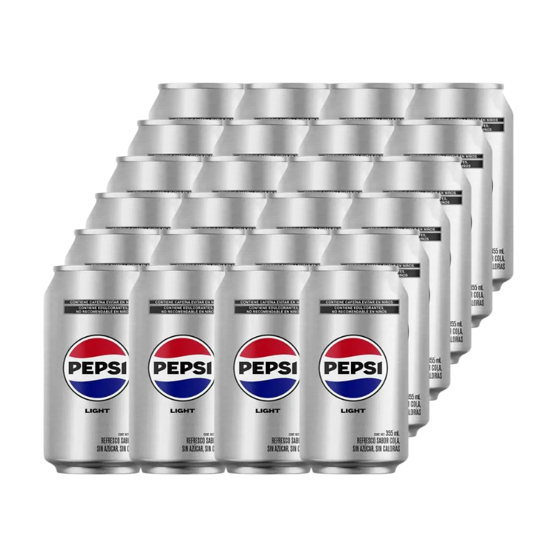 Gaseosa Sin Azúcar Pepsi Light Lata 355ml (24Pack)