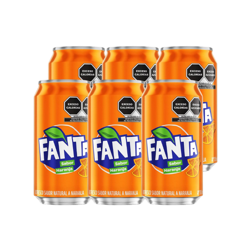 Gaseosa de Naranja Fanta Lata 355ml (6Pack)