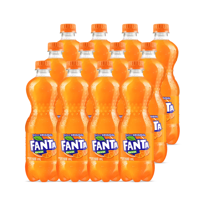 Gaseosa de Naranja Fanta PET 600ml (12Pack)