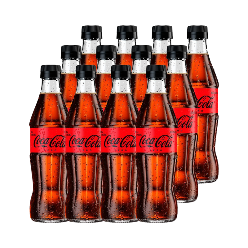 Gaseosa sin Azúcar Coca Cola Zero PET 300ml (12Pack)